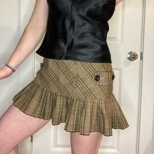 Y2k plaid mini skirt